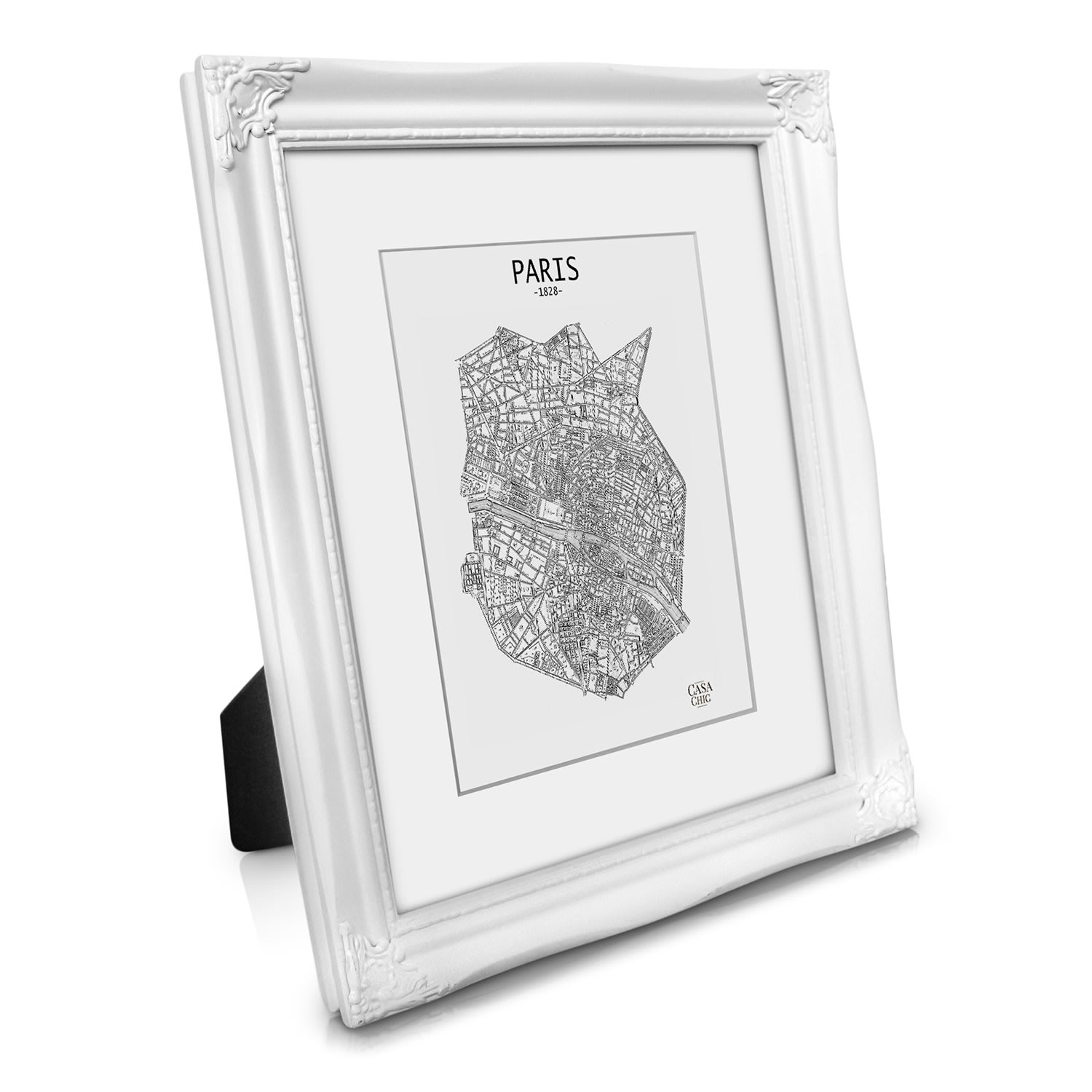 Casa Chic Regent, okvir za slike, pravokutni, fotografije 25 × 20 cm, nosač, staklo, rokoko