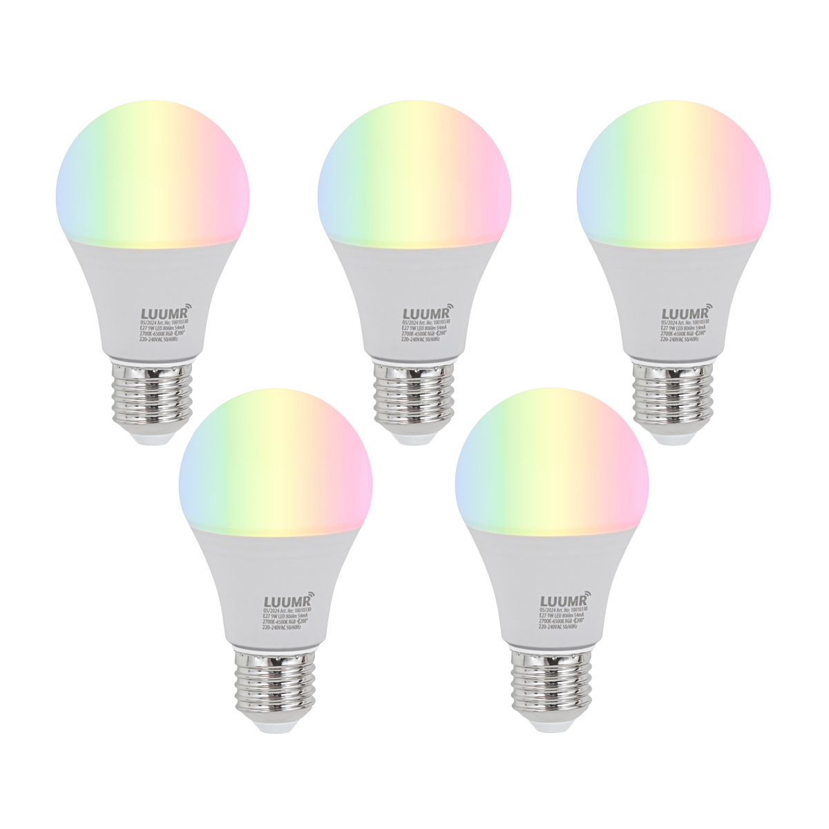 Set od 5 E27 Prigušne LED žarulje A60 Opal 9W 806lm 2700-6500K