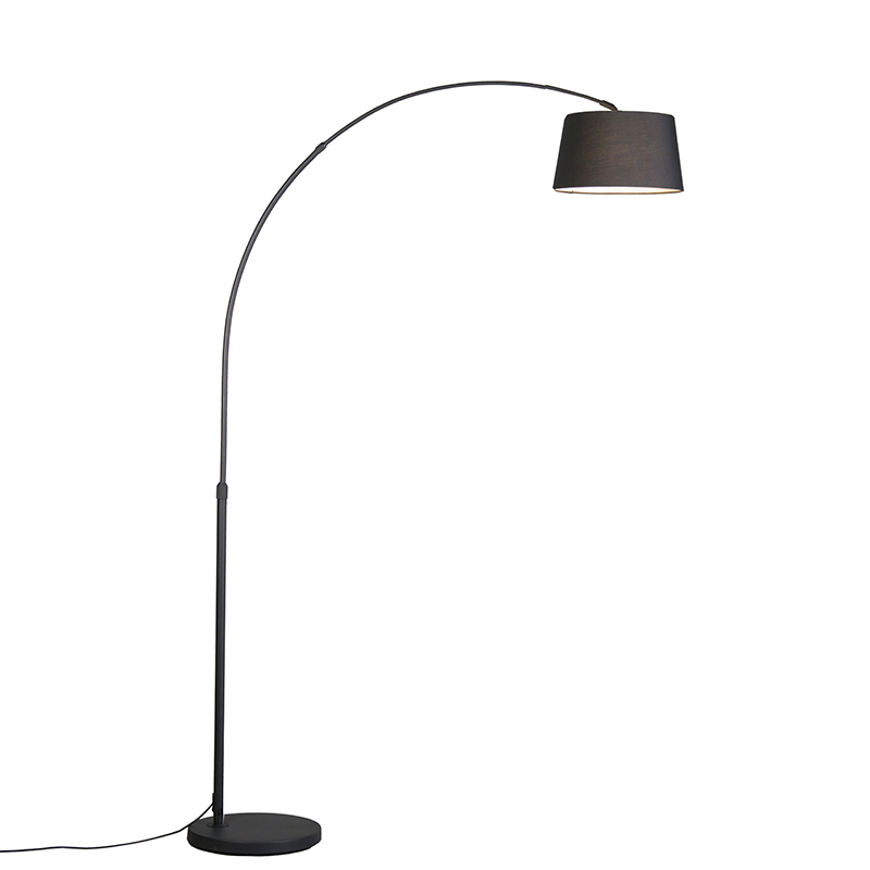 Pametna moderna lukasta lampa crna uključujući Wi-Fi A60 - Arc Basic