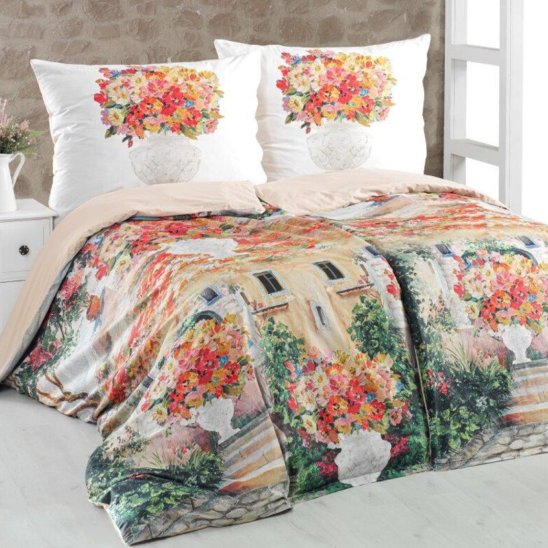 3D pamučna posteljina Provence, Standardni krevet za jednu osobu uključuje 1x 140x200 + 1x 70x90