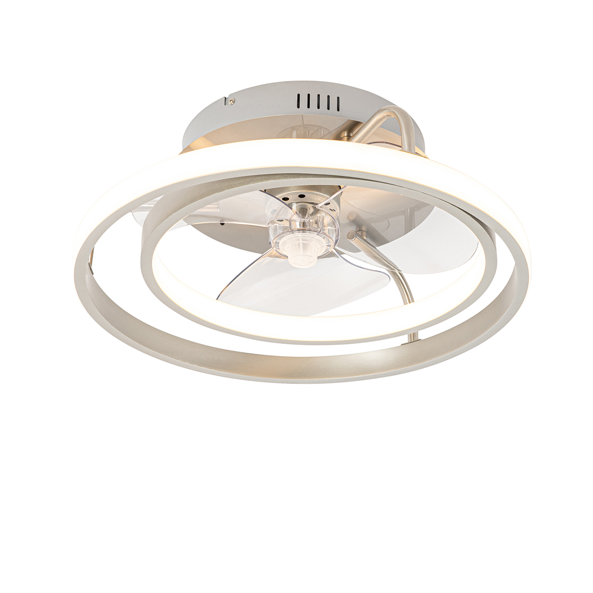 Čelični stropni ventilator 46,5 cm uklj. LED s daljinskim upravljačem - Kees
