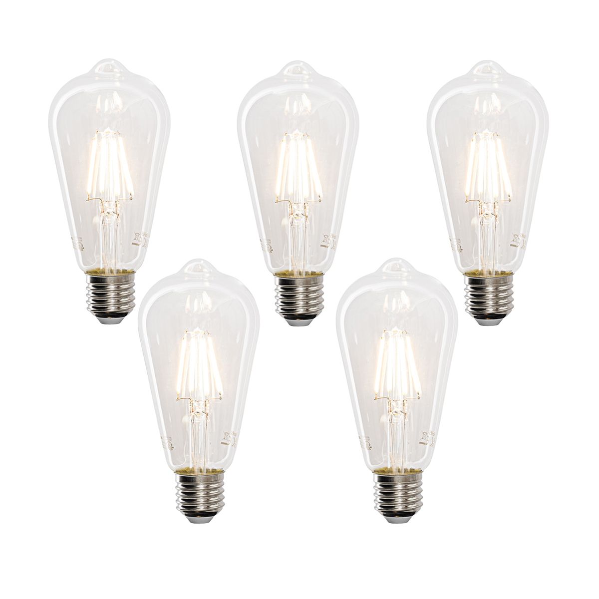 Set od 5 pametnih E27 LED žarulja ST64 4.5W 470 lm 1800-4000K