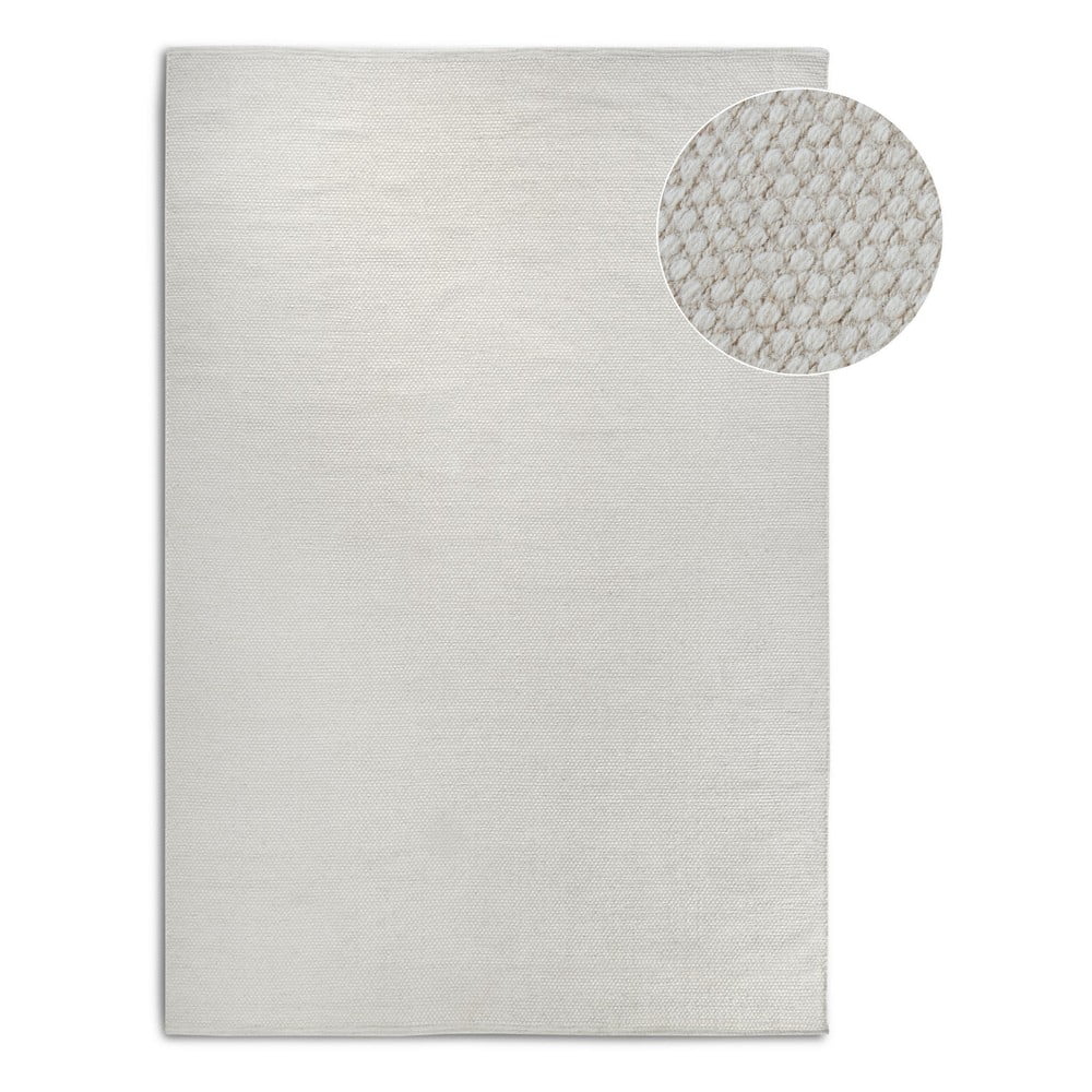 Krem ručno rađen tepih od mješavine vune 160x230 cm Pradesh Natural White – Elle Decoration
