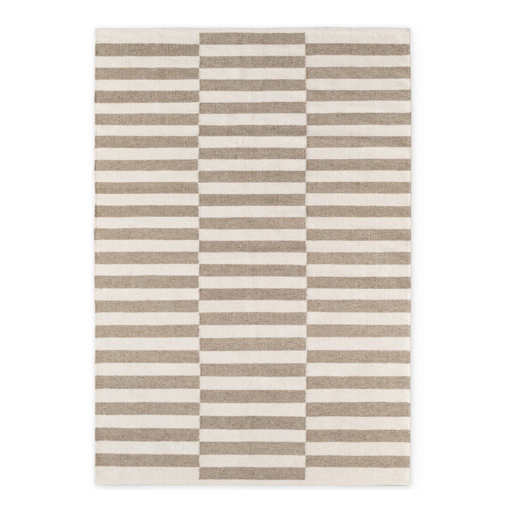 Bijeli/sivi obostrani/ručno rađen vunen tepih 160x230 cm Vika – Hanse Home