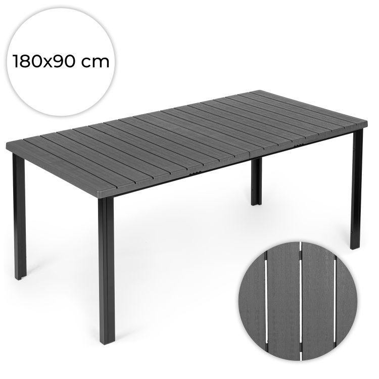 Vrtni stol za 8 osoba - poliwood - 180x90 cm