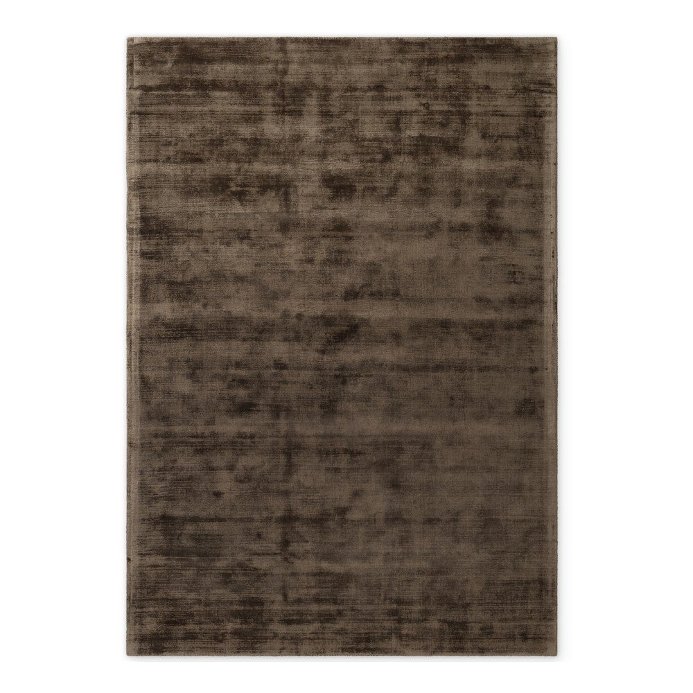 Smeđi ručno rađen tepih viskozan 160x230 cm Noemi – Vikosa