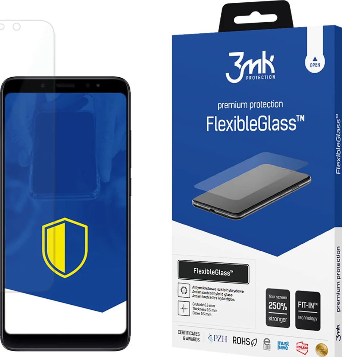 Zaštitno staklo 3MK FlexibleGlass Xiaomi Redmi Note 5 dual camera, Hybrid Glass