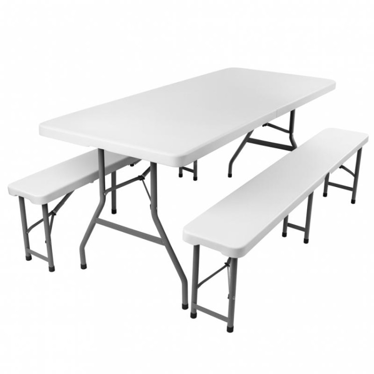 Sklopivi set za catering - stol + 2 klupe 70x180 cm