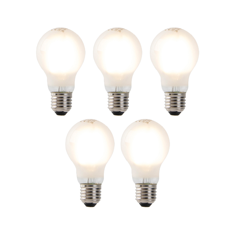 Set od 5 LED žarulja sa žarnom niti E27 A60 matirano staklo 4W 450lm 2700K