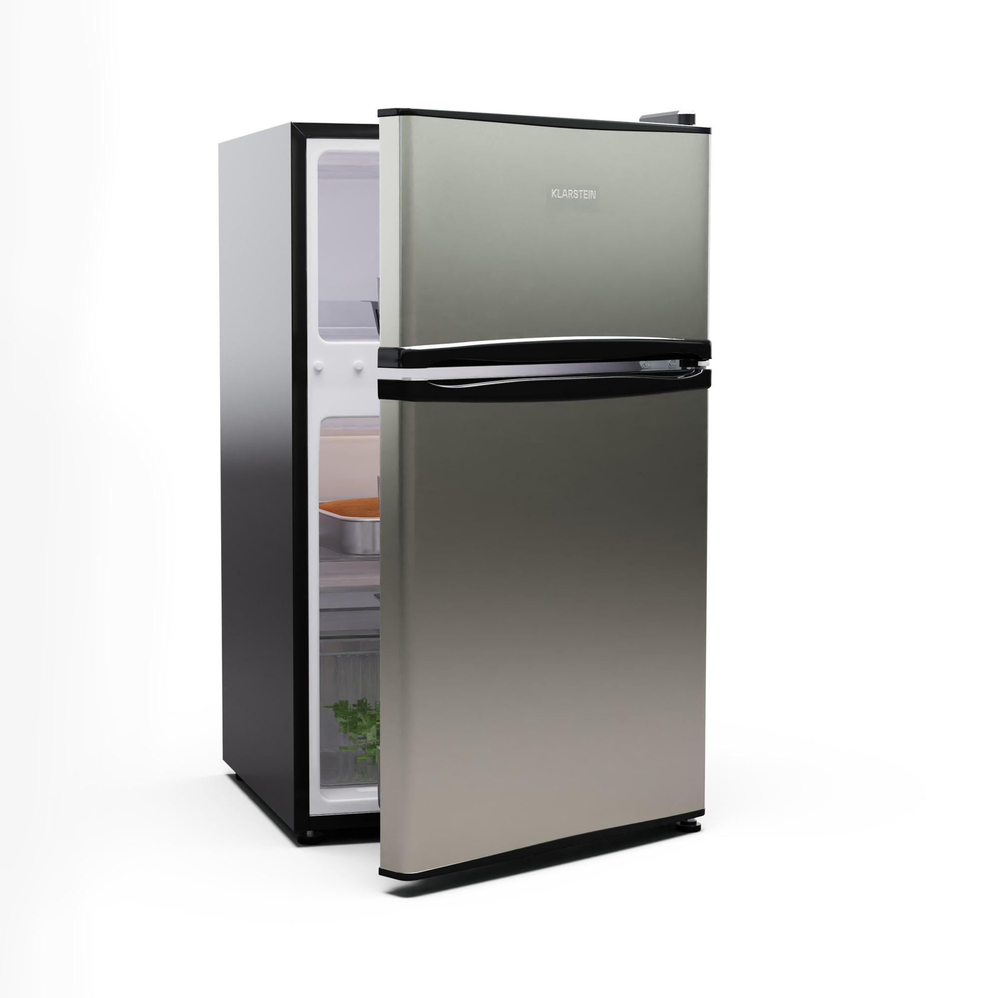 Klarstein Big Daddy Cool, hladnjak sa zamrzivačem, 61/25 l, 2 razine, nehrđajući čelik