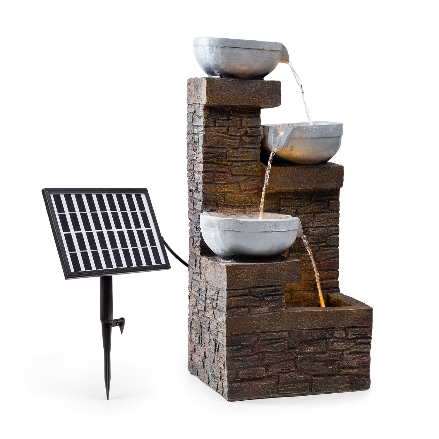 Blumfeldt Fez, solarna fontana, LED, 34 × 76 × 36 cm (Š × V × D), poliresin
