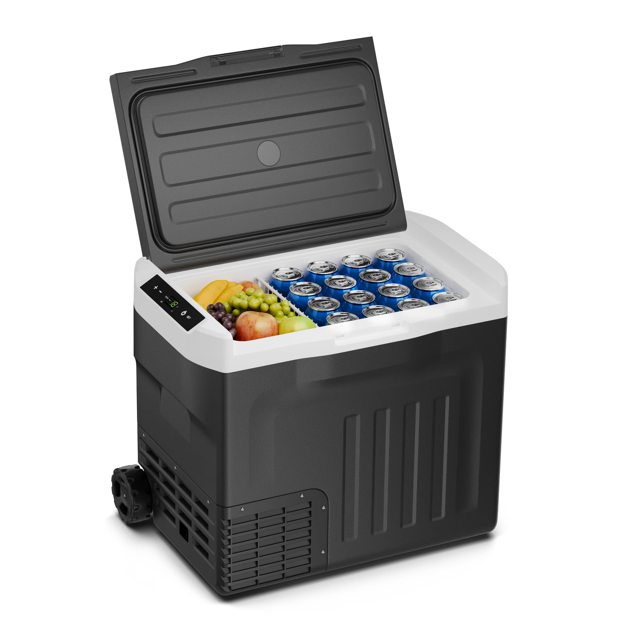 Klarstein PolarForce 40L kompresorska rashladna kutija, LCD panel, osvjetljenje, off-road, zaštita baterije, 12V/230V