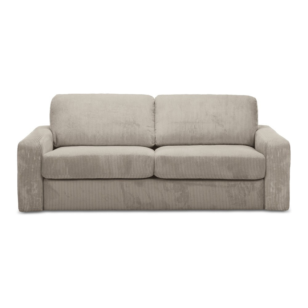 Svjetlo smeđa sklopiva sofa od samta 195 cm Nona – Makamii