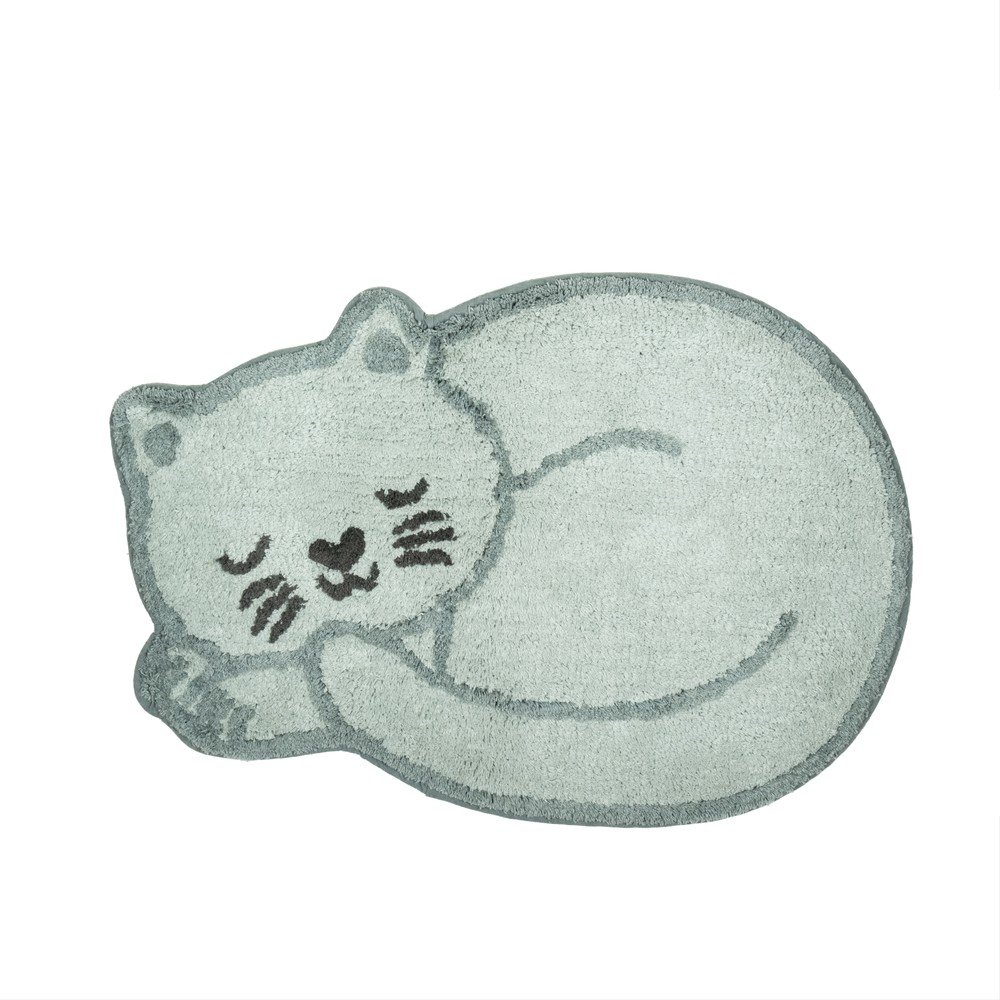 Svijetlo plavi pamučan dječji tepih 43x60 cm Sleeping Cat – Sass & Belle