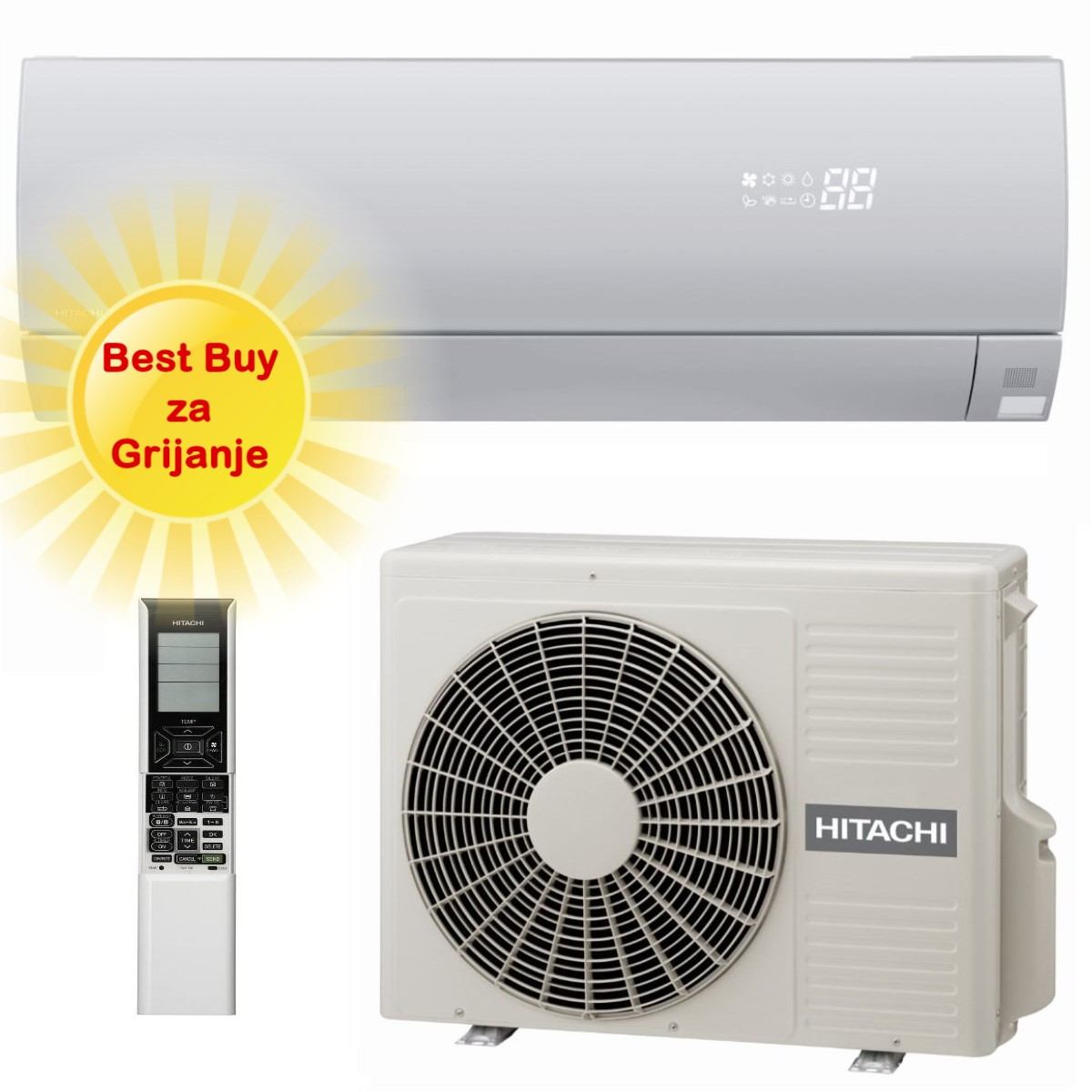 Hitachi Klima Uređaj 2,5Kw Rak-25Pses/Rac-25Wse