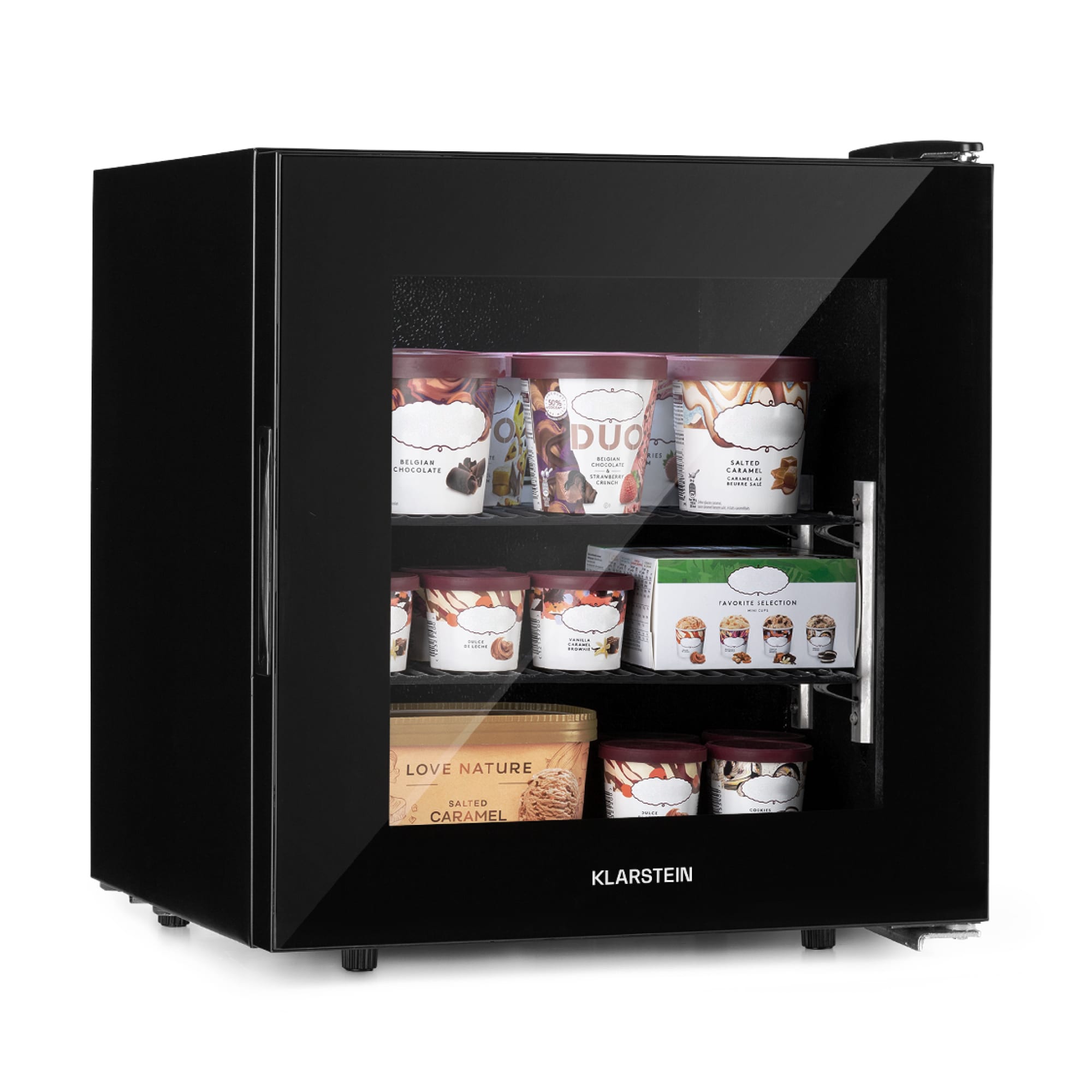 Klarstein IceAge 36, zamrzivač, 36 litara, energetska klasa E, 2 etaže, termostat, staklena prednja strana