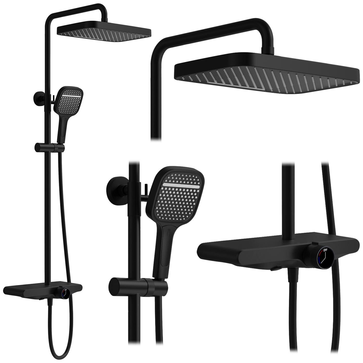 Tuš set REA Bari Black