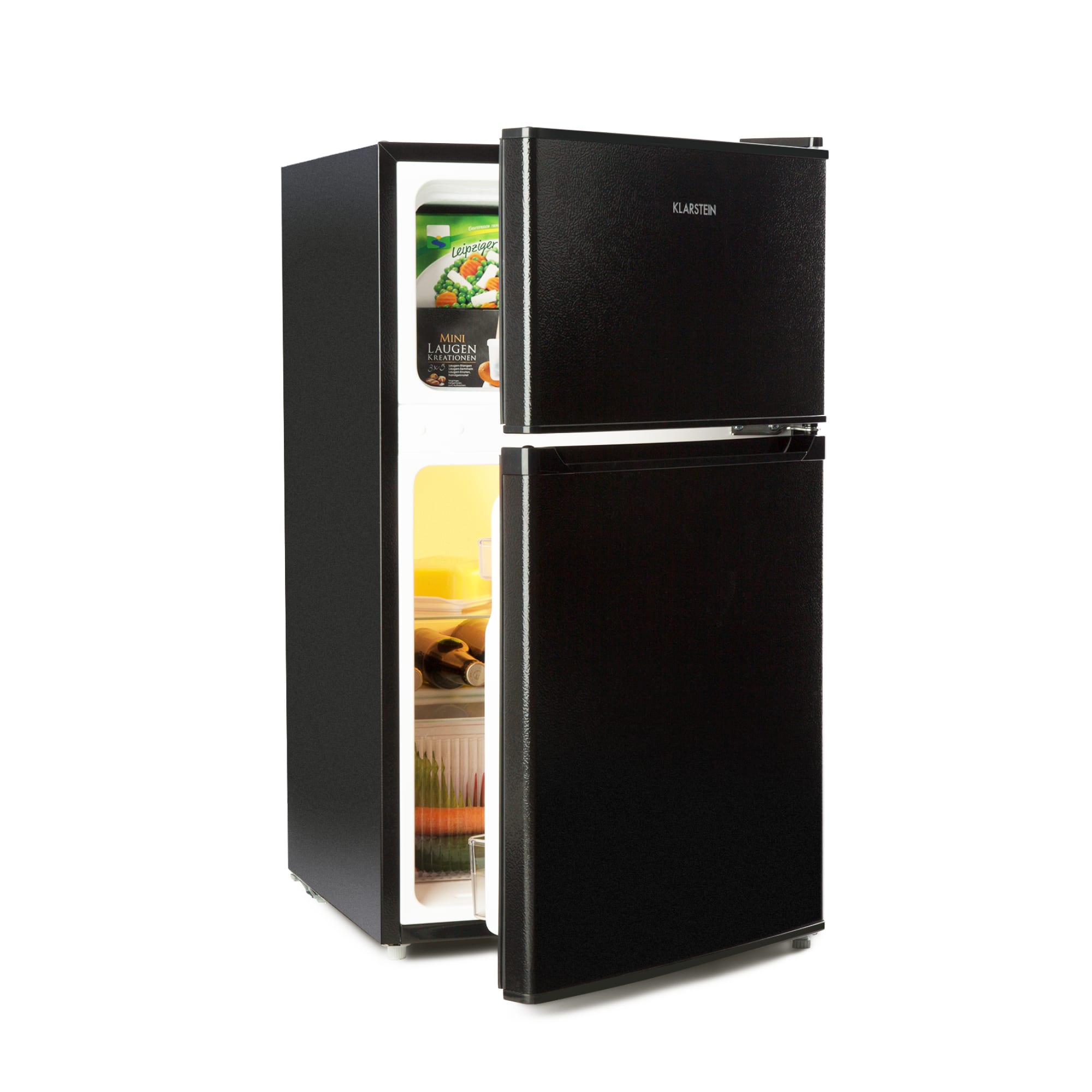 Klarstein Big Daddy Cool, hladnjak sa zamrzivačem, 61/26 litara, 40 dB, F, crni