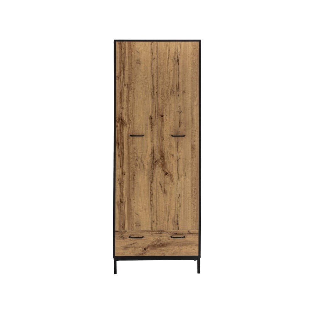 Crni/u prirodnoj boji ormar u dekoru hrasta 65x180 cm Rocco – Støraa