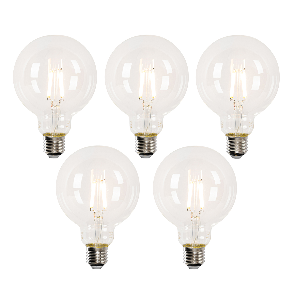 Set od 5 pametnih LED žarulja E27 G95 4,5W 470lm 2700-6500K