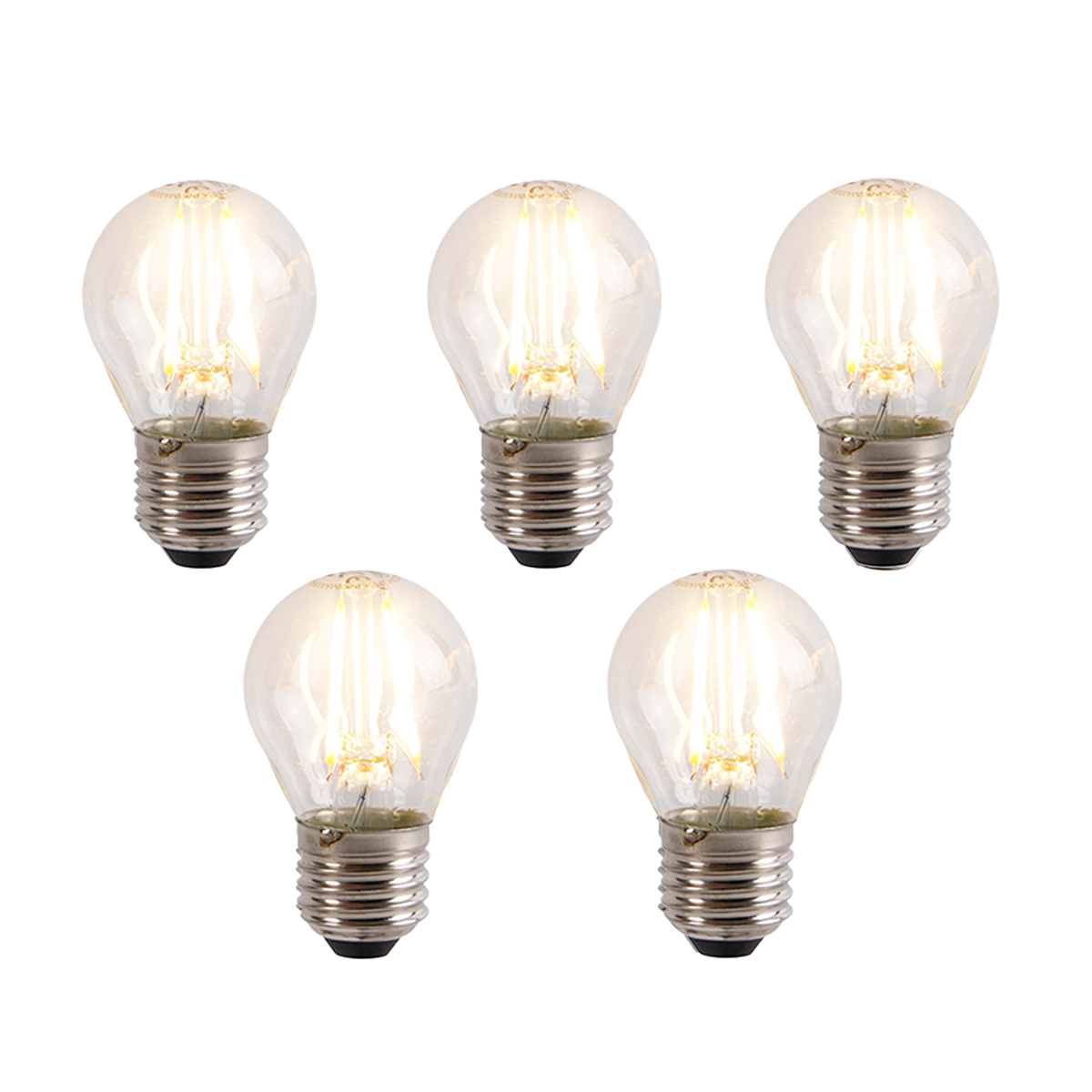 Set od 5 prigušivih LED žarulja E27 P45 4W 330lm 2100K