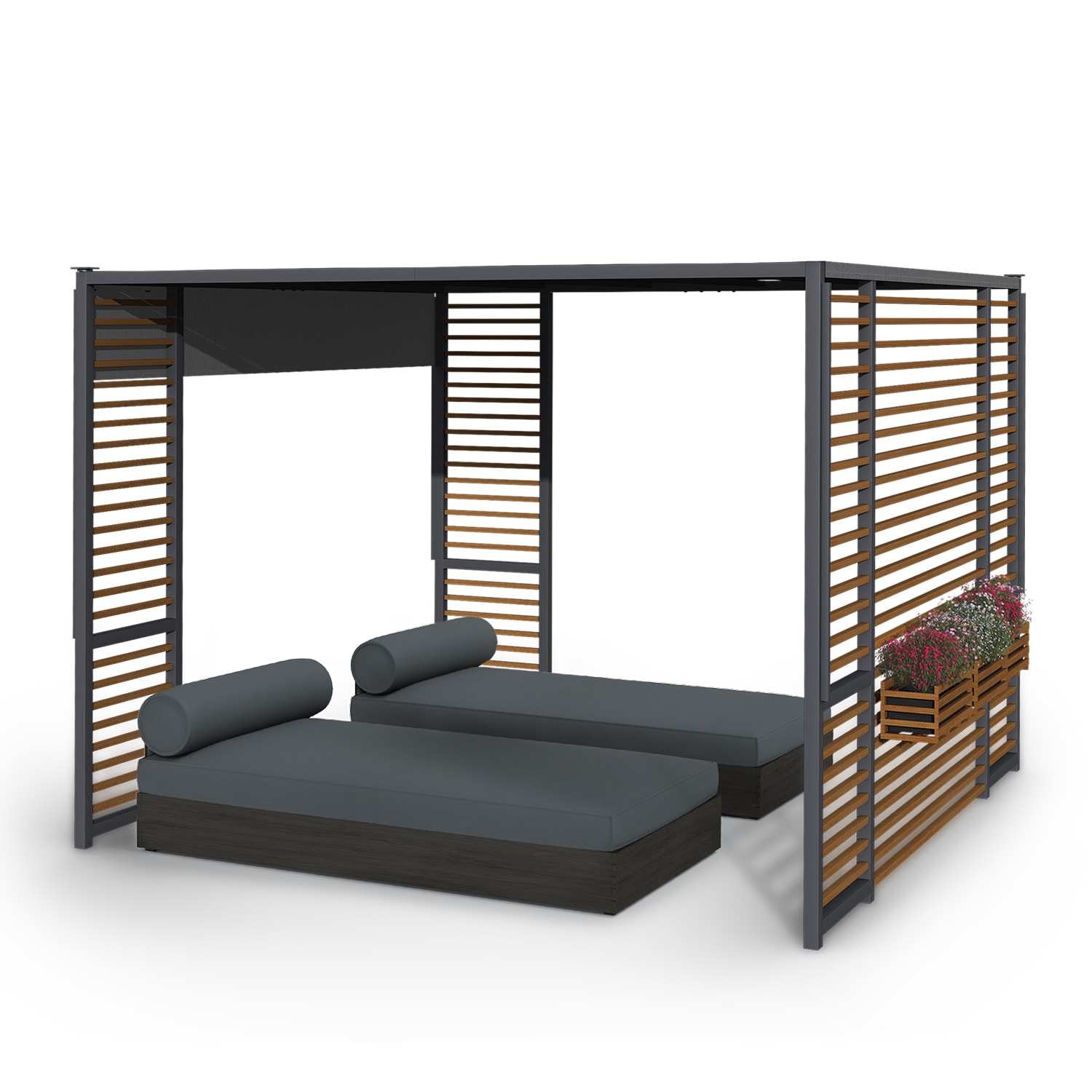 Blumfeldt Valence, sjenica, 3 x 3 m, UV50 +, vodoodbojna, solarna LED rasvjeta, solarni panel