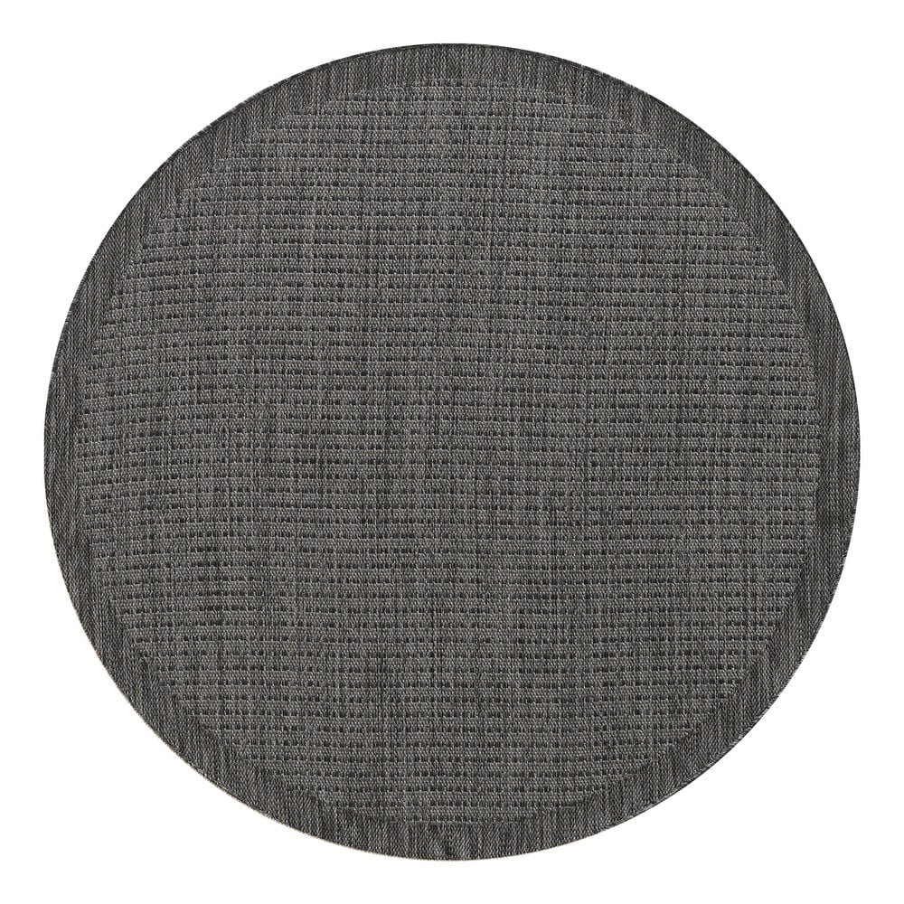 Tamno sivi okrugao unutarnji i vanjski tepih ø 200 cm Giza 1410 – Ayyildiz Carpets
