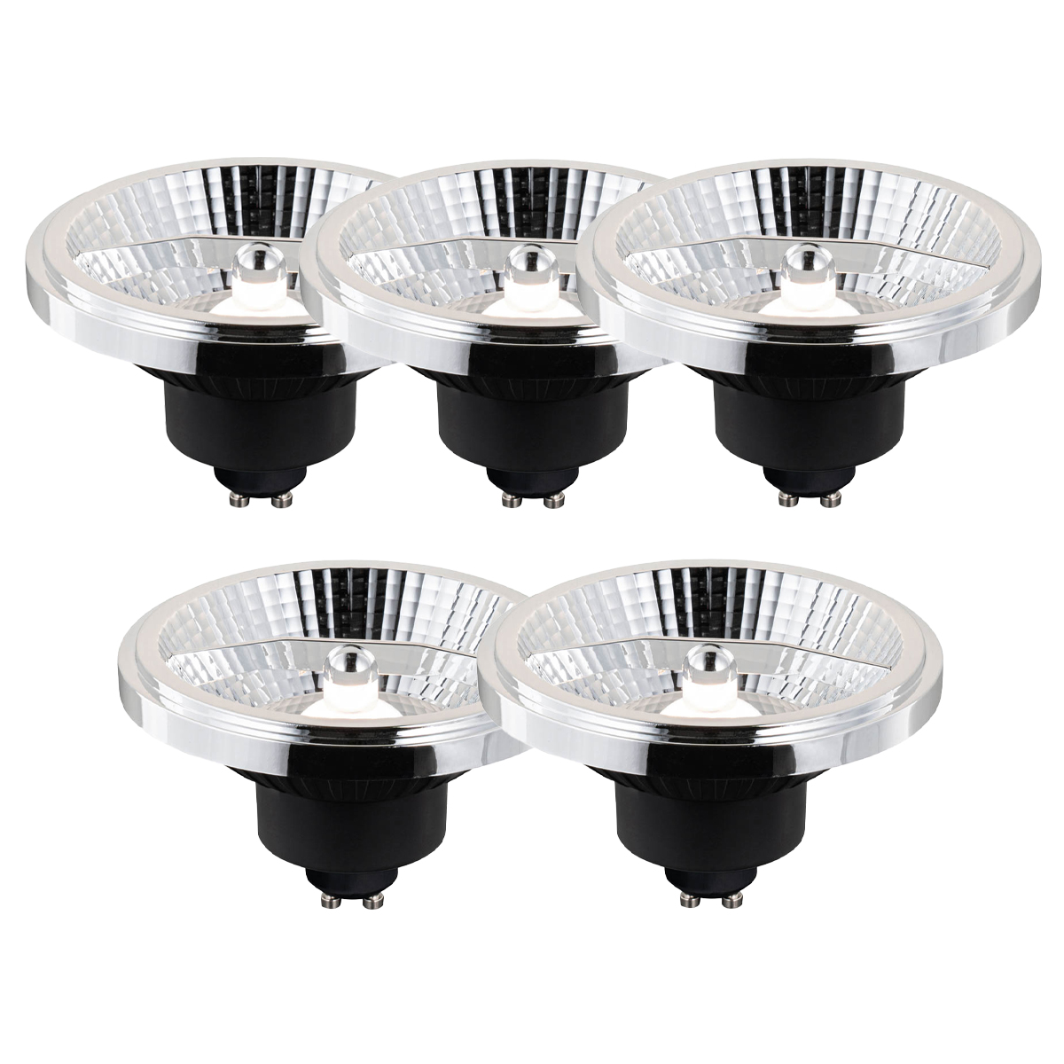 Set od 5 pametnih GU10 prigušivih LED žarulja AR111 10W 800 lm 2200 - 6500K