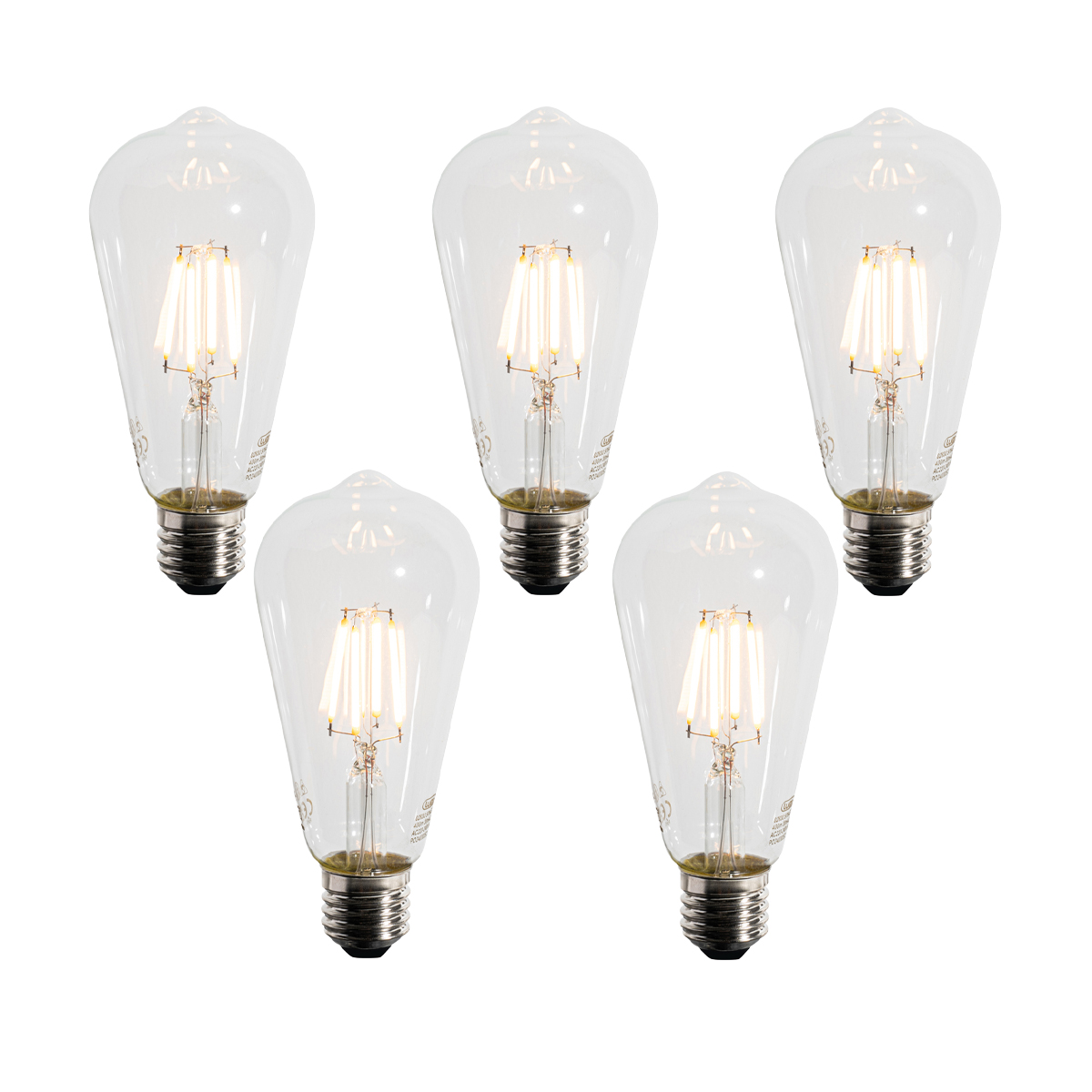 Set od 5 E27 LED žarulja A60 senzor sumraka 4W 400 lm 2200K