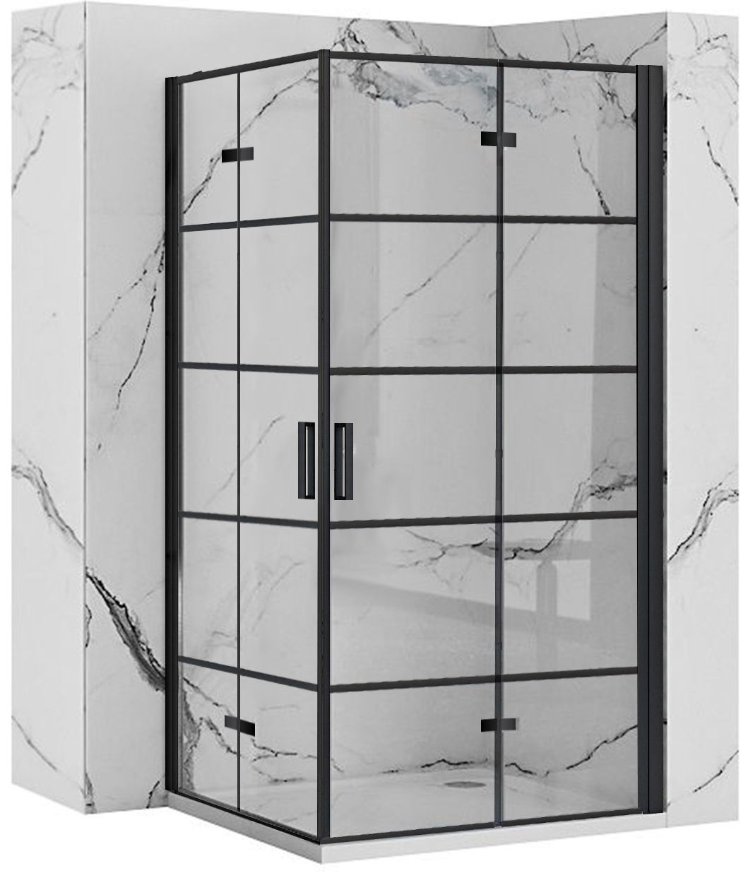 Tuš kabina Rea Molier Black Double 100x110