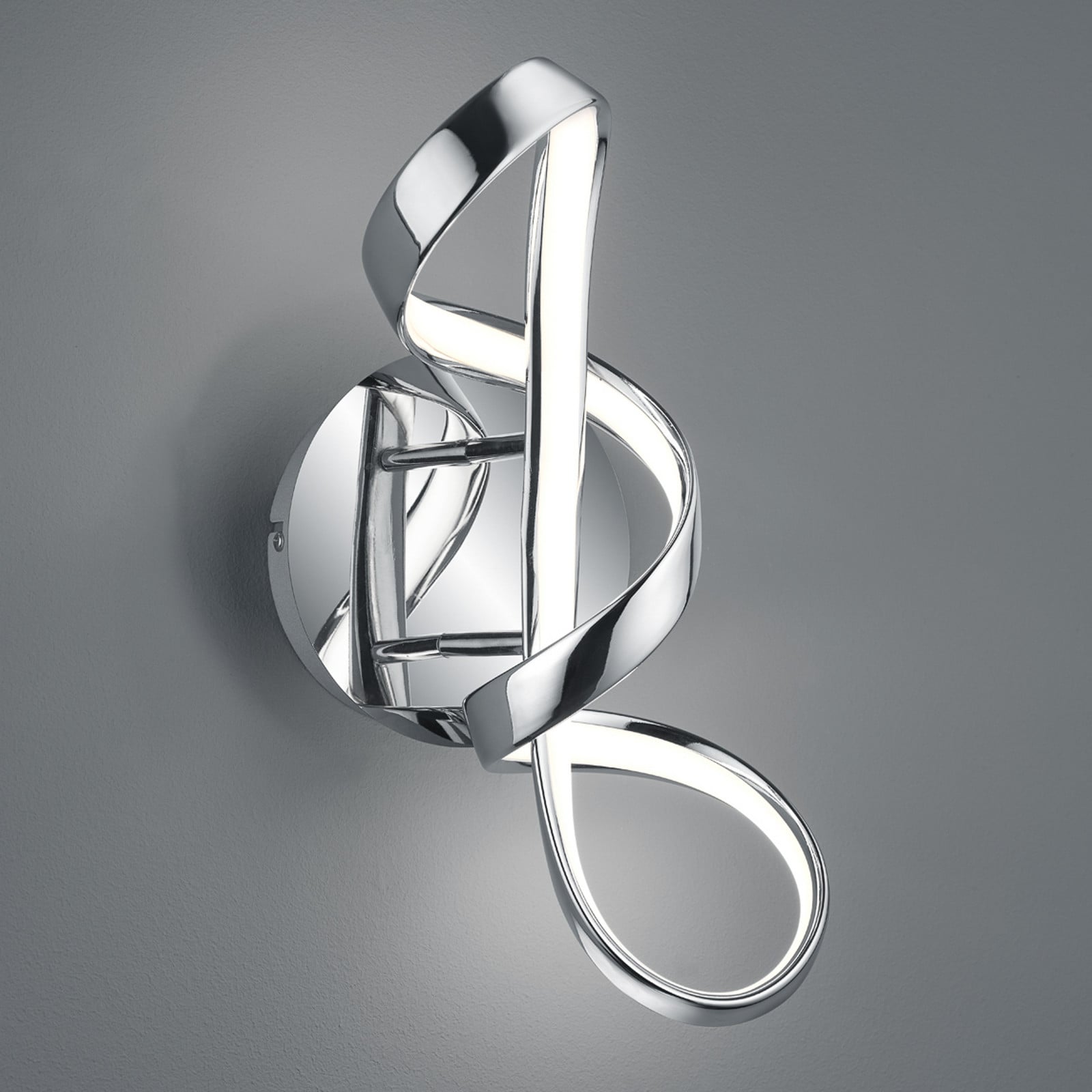 Perugia LED zidna svjetiljka s prekidačem za prigušivanje, krom