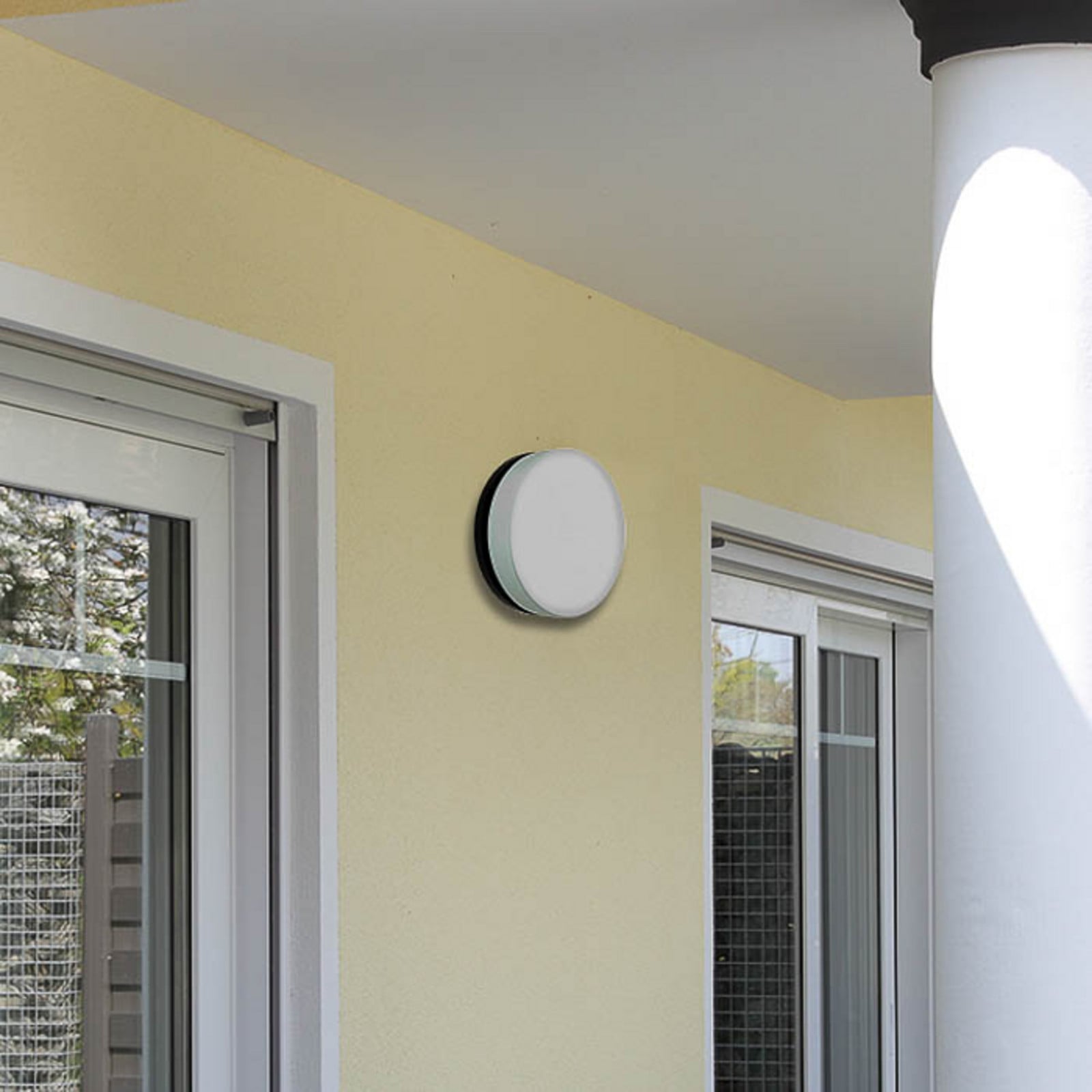 LED zidna svjetiljka 6307 antracit, IP65, Ø 19 cm