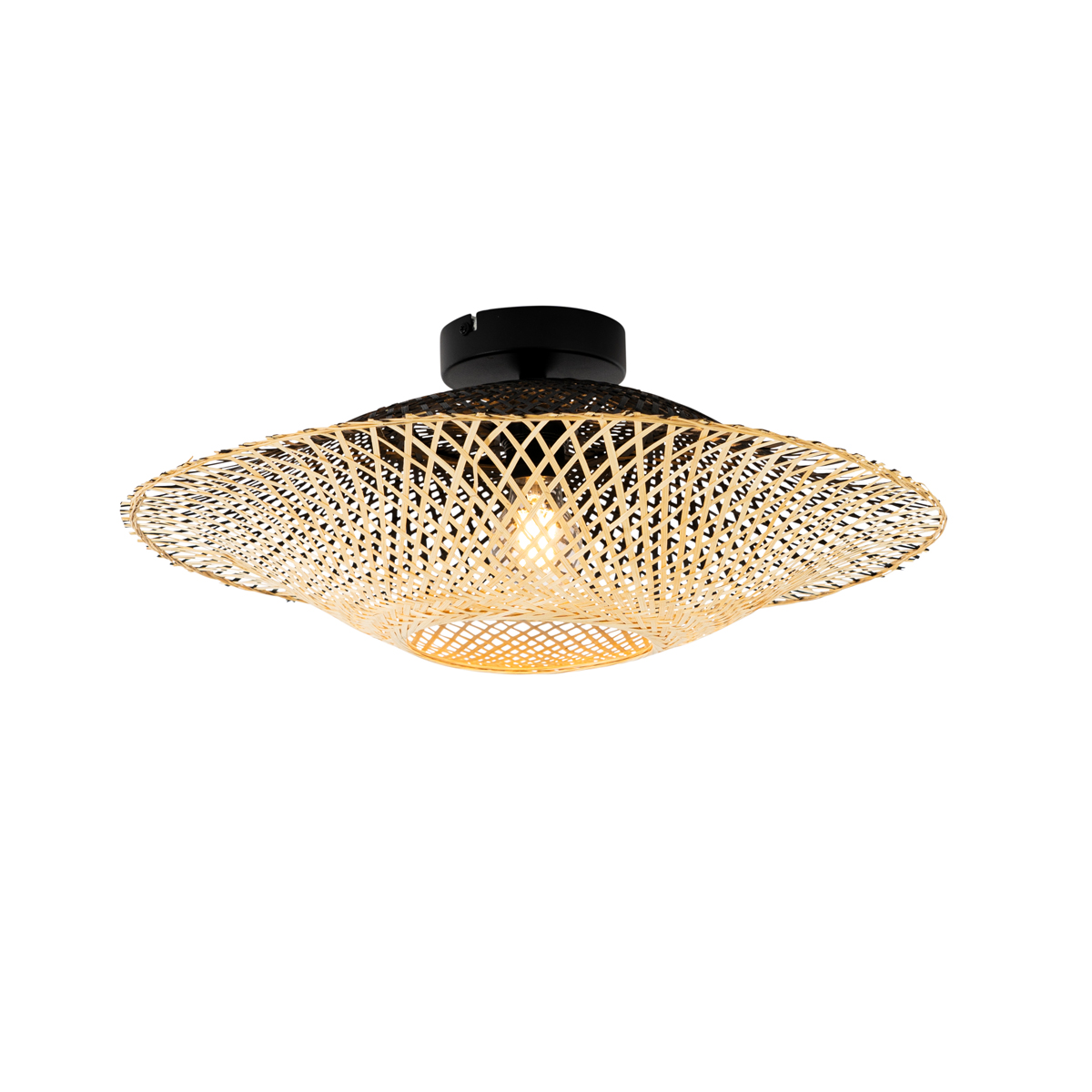 Orijentalna vanjska stropna svjetiljka bambus 50 cm IP44 - Rina