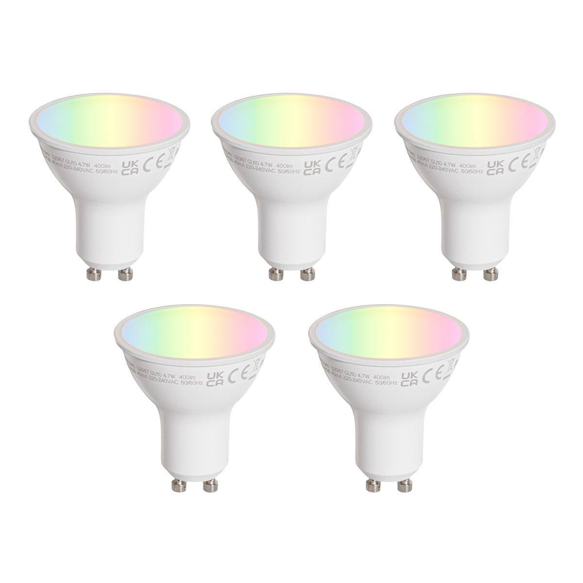 Set od 5 GU10 50mm LED žarulja prozirne 4.7W 400 lm 2200-2400K