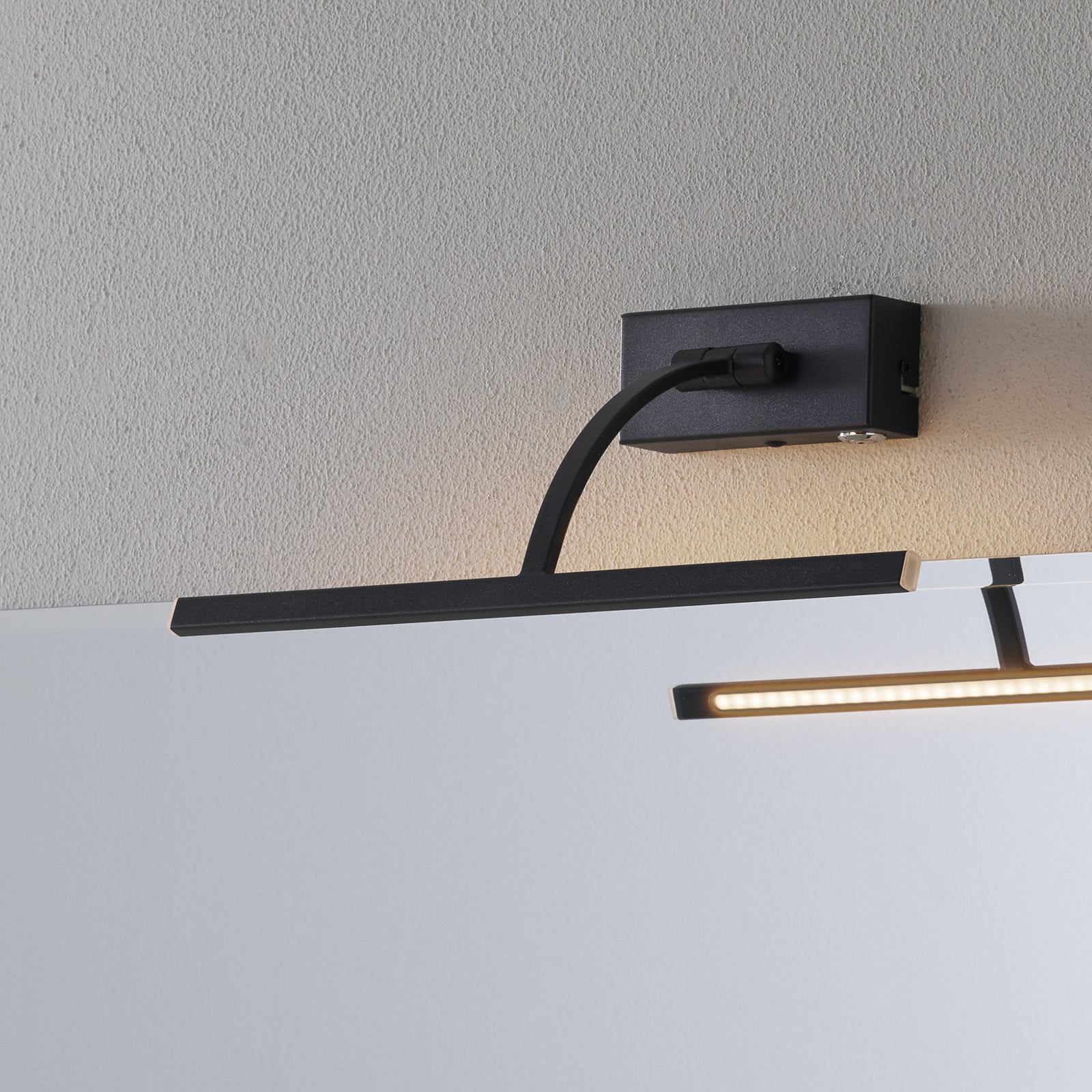 LED zidna svjetiljka Matisse, širina 34 cm, crna
