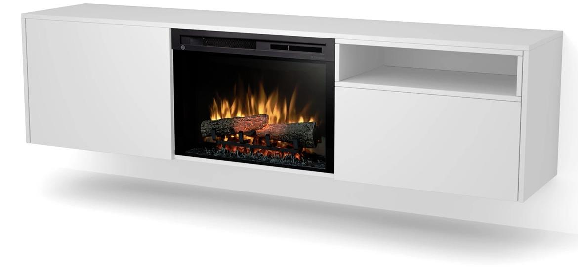 Tecero elektricni kamin 26”, mat bijela