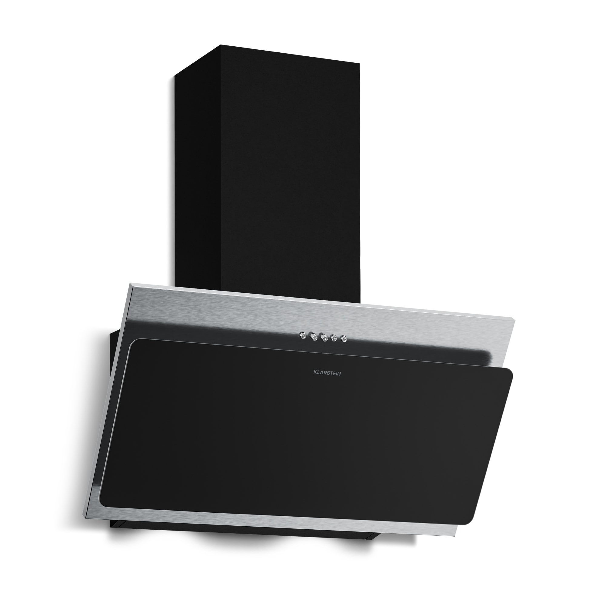 Klarstein Alessia kutna napa | način rada s odvodom i recirkulacijom | nehrđajući čelik | 404 m³/h | 60 cm