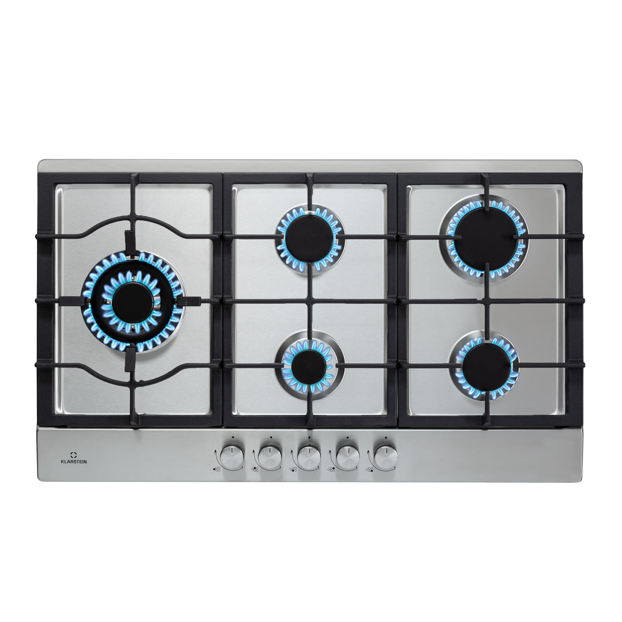 Klarstein Ignito Chef Edition, 5 zona, plinska ploča, 5 plamenika, Sabaf plamenici, keramička ploča
