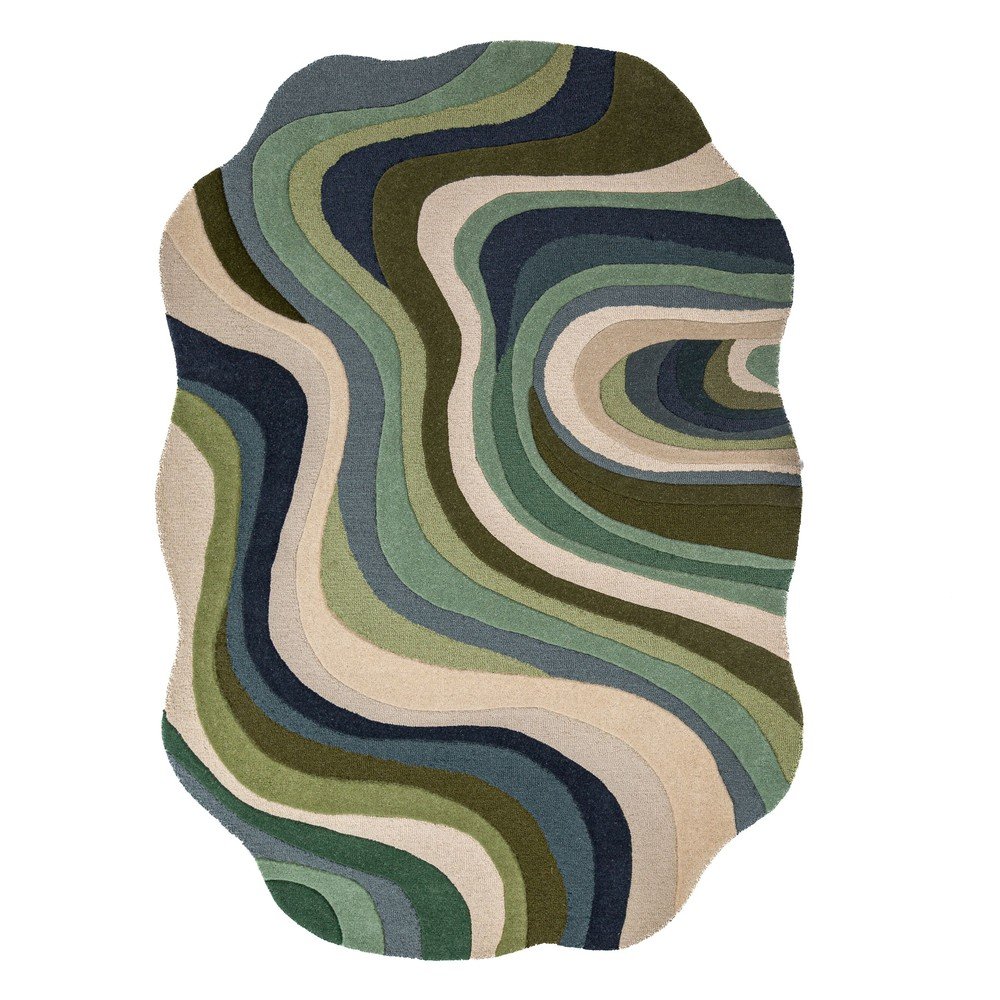 Zeleni ručno rađen vunen tepih 160x230 cm Envy Wool – Flair Rugs