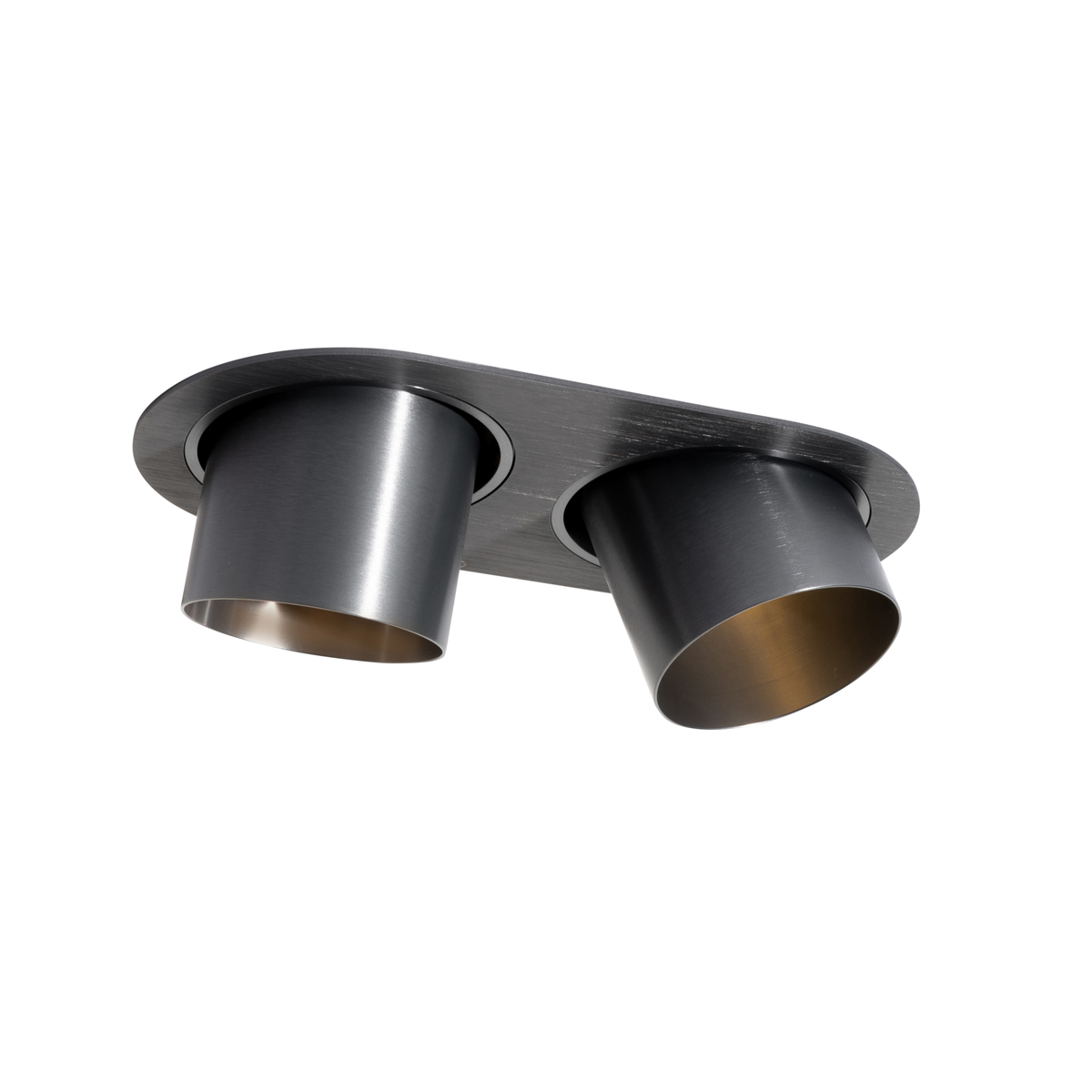 Okruglo ugradno svjetlo tamnosivo GU10 70 mm podesivo 2-svjetlo - Installa