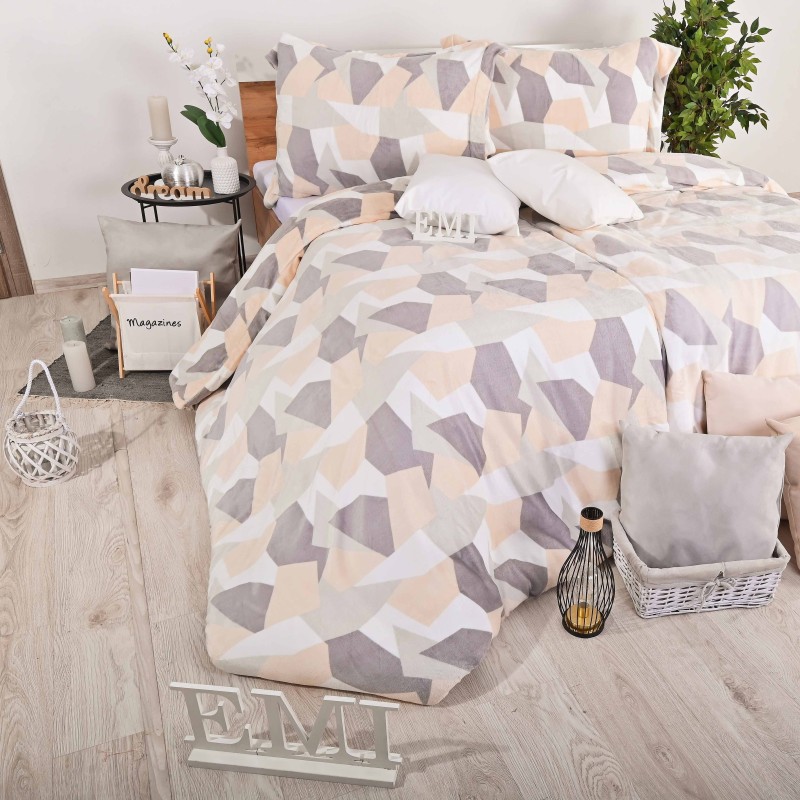 Posteljina od mikropliša Daisy, Standardni krevet za jednu osobu uključuje 1x 140x200 + 1x 70x90