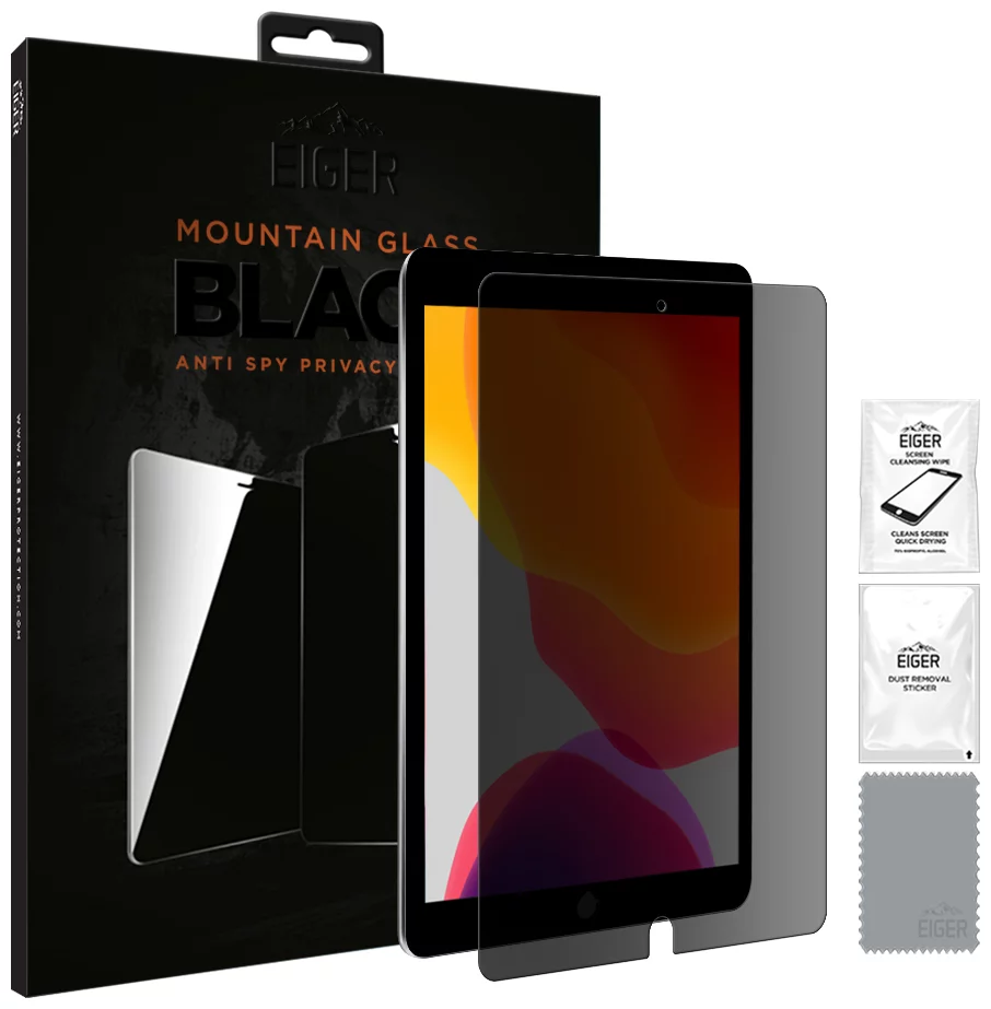 Zaštitno staklo Eiger Mountain Black Anti Spy Privacy Glass Screen Protector for Apple iPad 10.2 (2019) & (2020) (EGMSP00124)