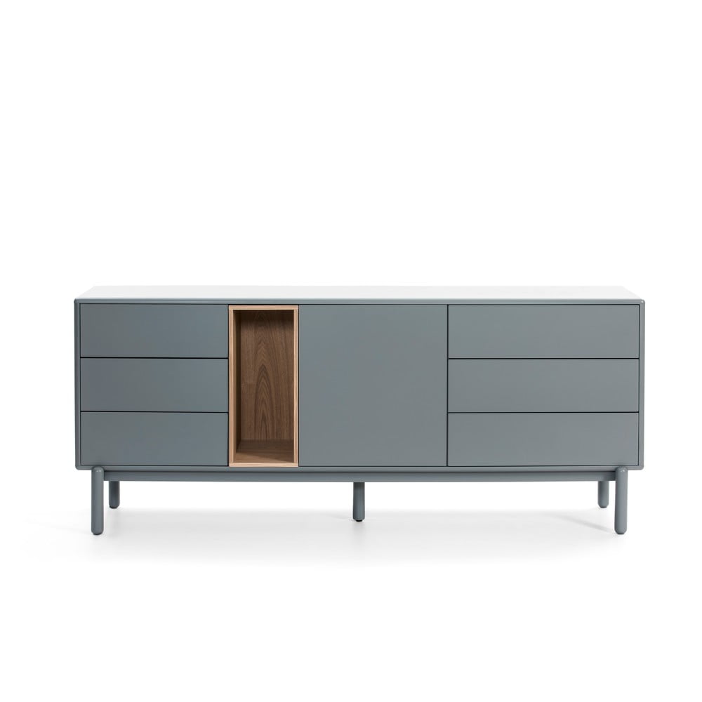 Plava/siva niska komoda 180x76 cm Corvo – Teulat
