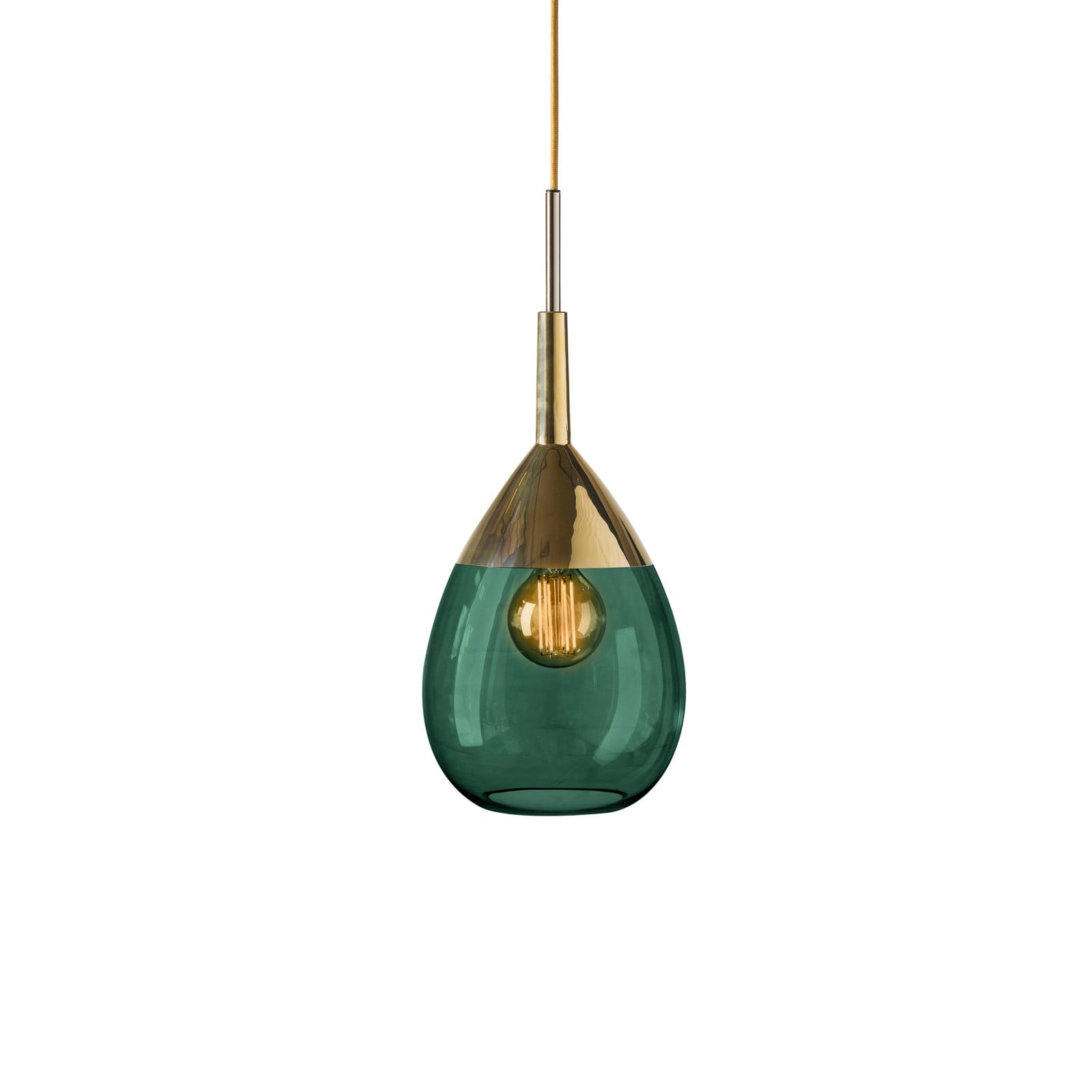 EBB & FLOW Lute viseća lampa bršljan zelena/zlatna Ø 22 cm