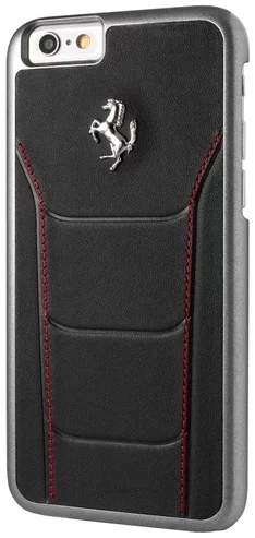 Maska Ferrari - Stiching Hard Case Apple iPhone 6/6s - Black ( FESEHCP6BKR)
