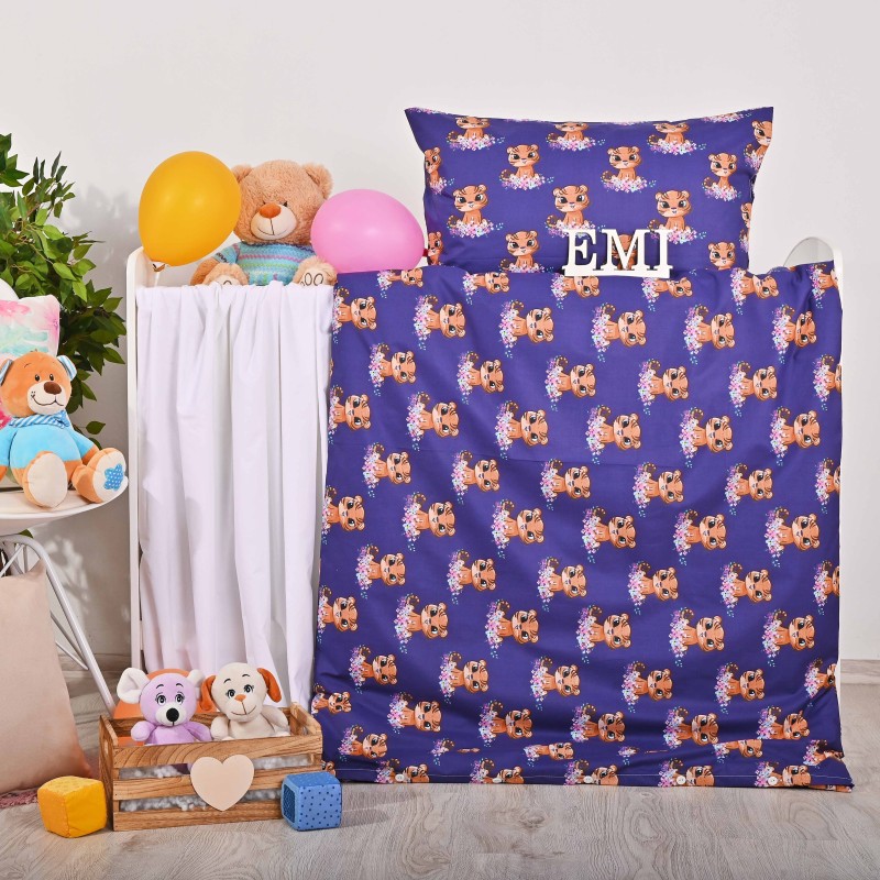 Dječja pamučna posteljina Tiger EMI, Dječji set 90x130 + 45x65