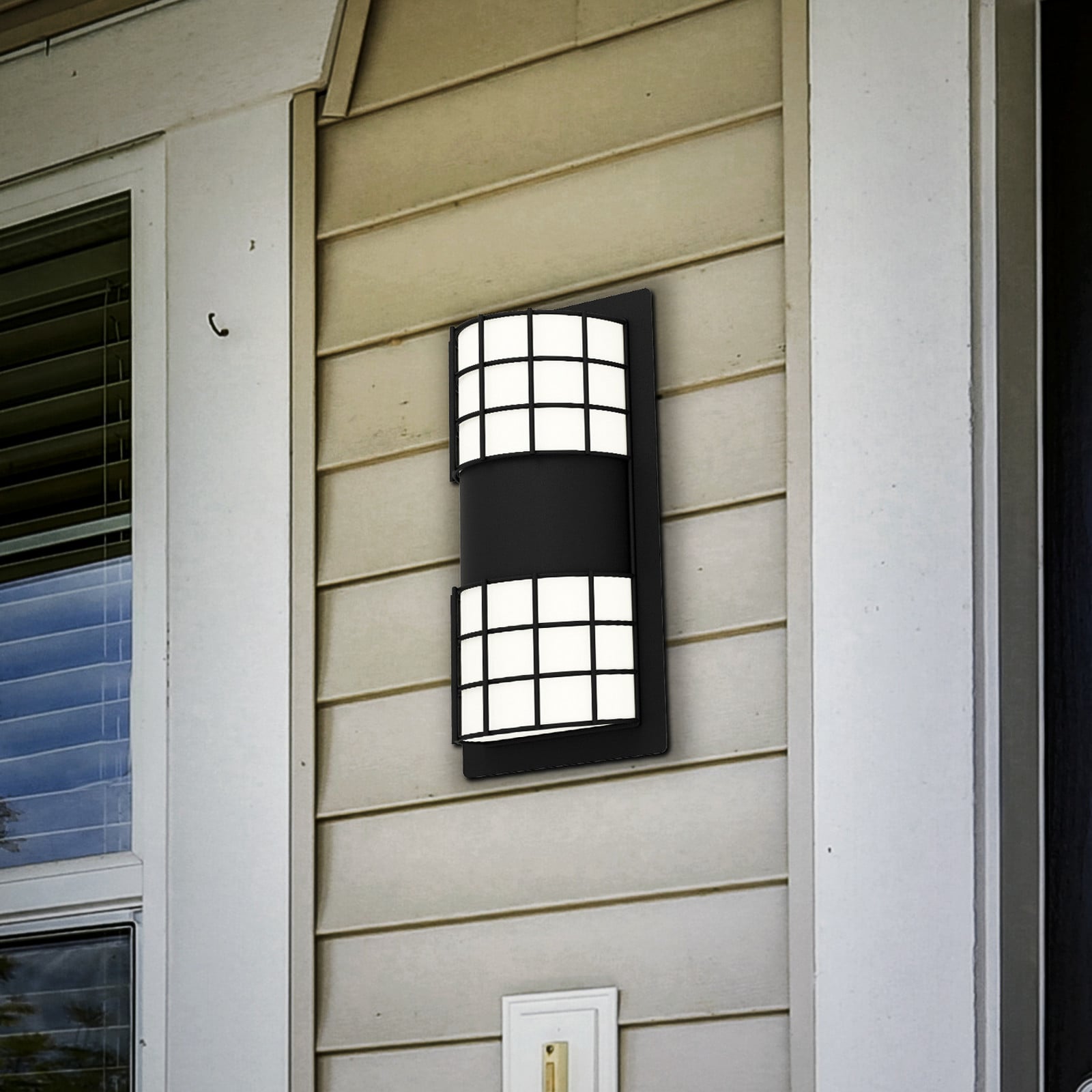 EGLO Cistierna 2 vanjska zidna svjetiljka, crno/bijela