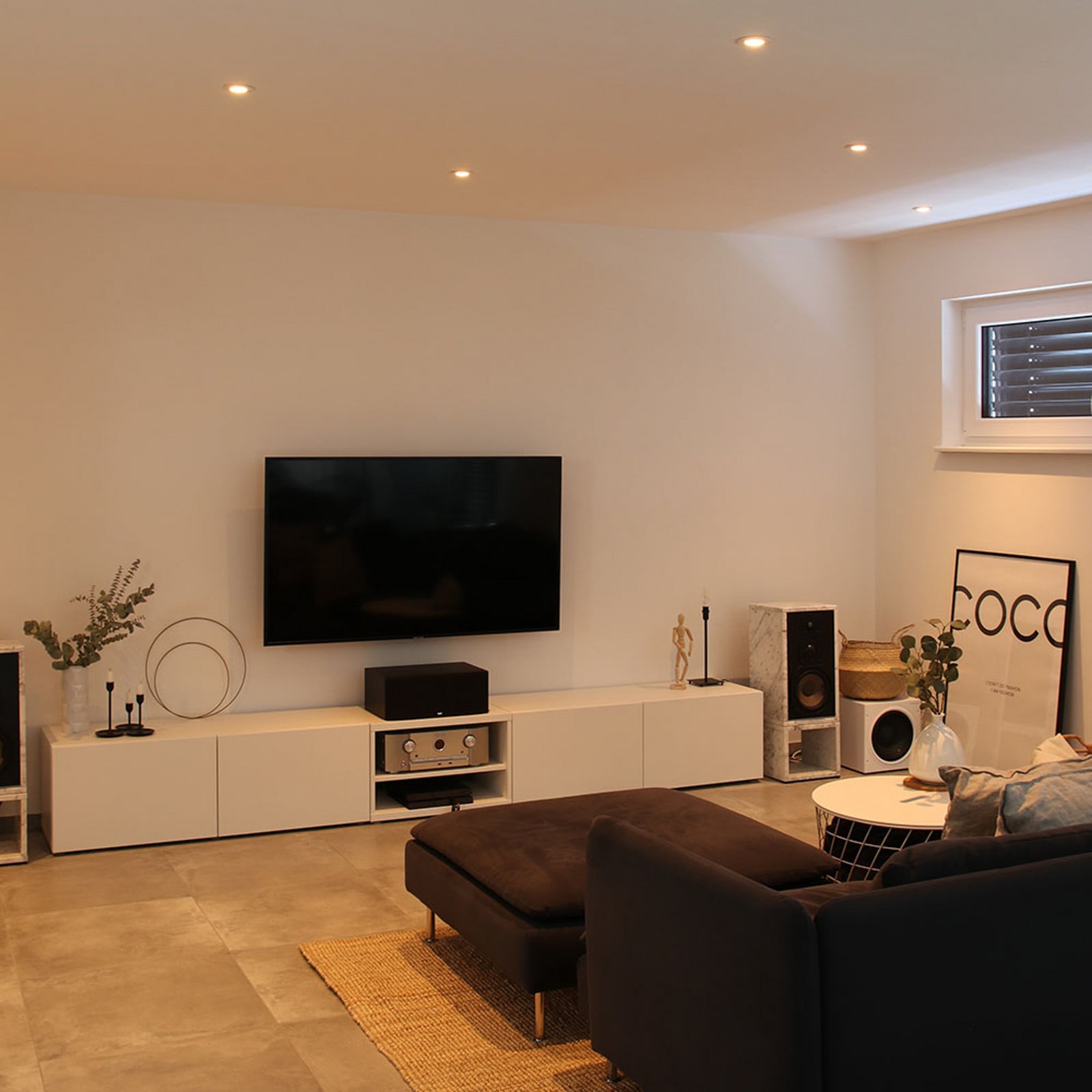 DOTLUX MULTISun LED ugradbena svjetiljka, četvrtasta, mat bijela