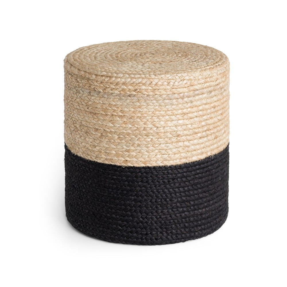 Crni/u prirodnoj boji tabure Juta Gold Black – Hanse Home