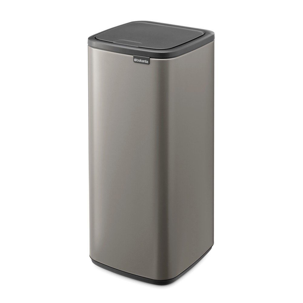 Siva željezna kanta za smeće na dodir 30 l Bo Touch – Brabantia